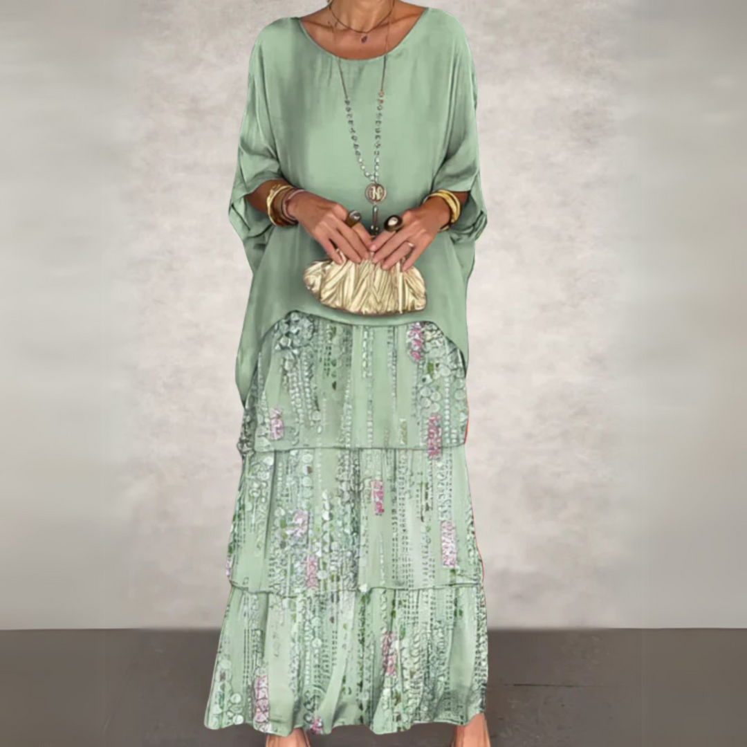 Stylish women's elegant maxi dress, a flowing summer evening wear essential.