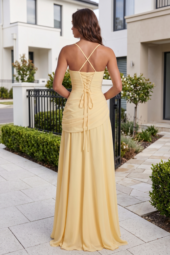 Navy blue flowing maxi dress, women's timeless elegant summer or formal occasion dress.