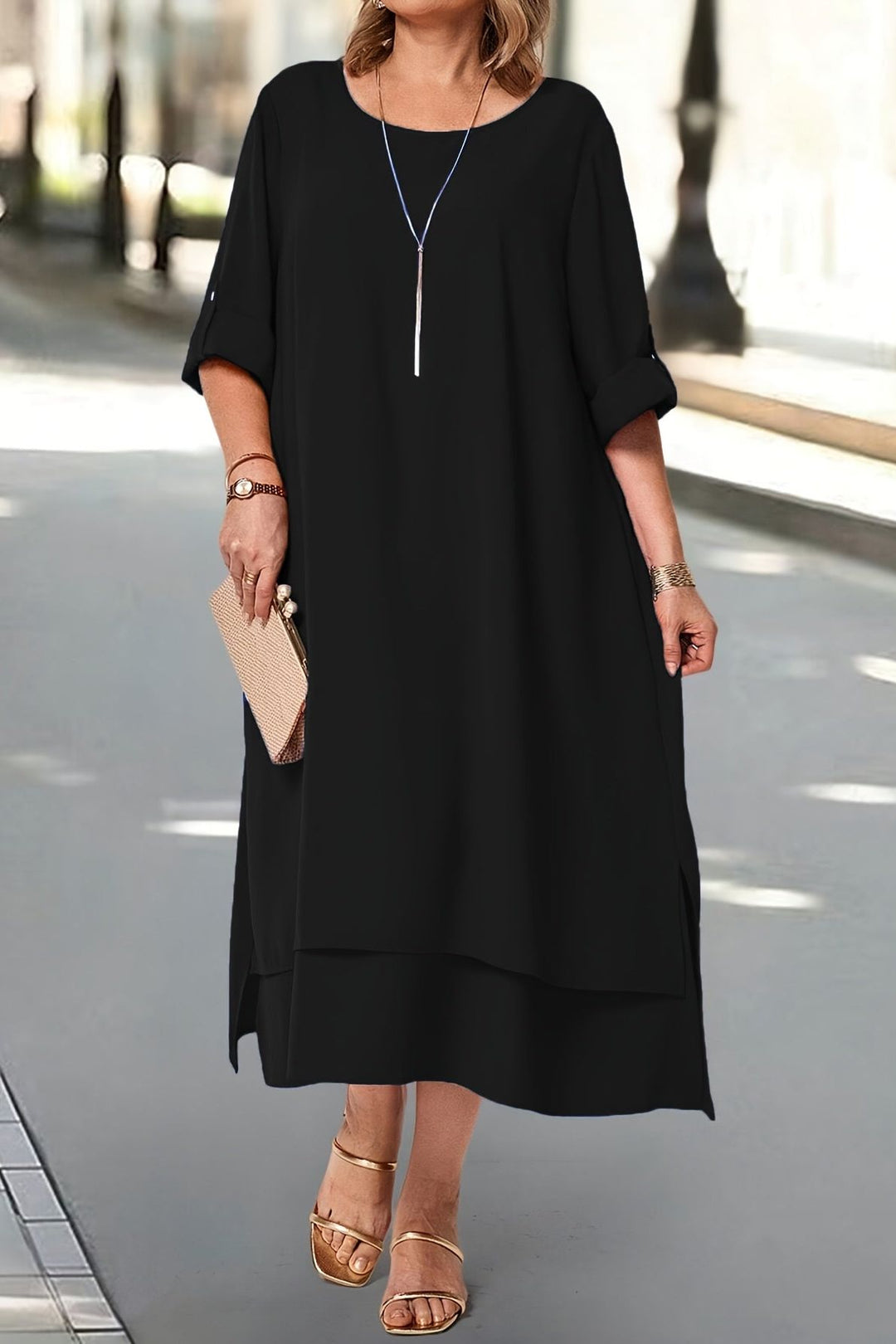 Stunning blue elegant maxi dress, a flowy formal gown for evening parties and special occasions.