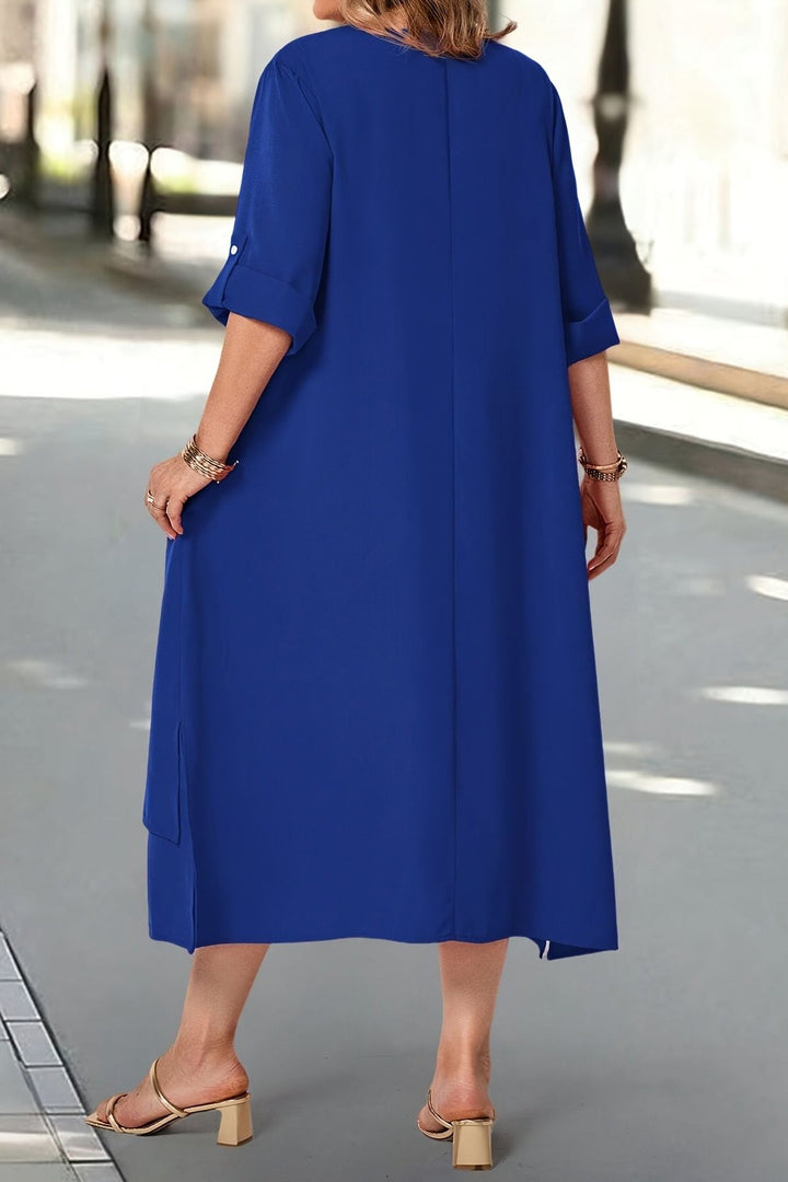 Women's special occasion elegant maxi dress, a long flowy gown for formal events and parties.