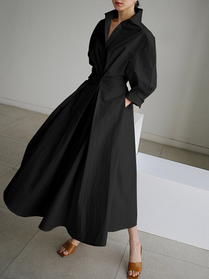Stylish women's flowy maxi dress. Elegant long design for versatile wear, from casual to evening summer events.