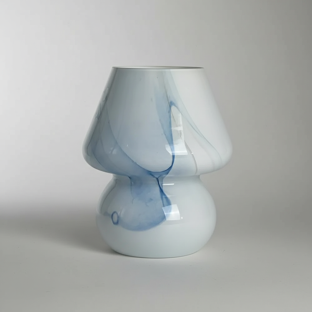 Modern glass mushroom table lamp, a perfect blend of unique design and ambient lighting.
