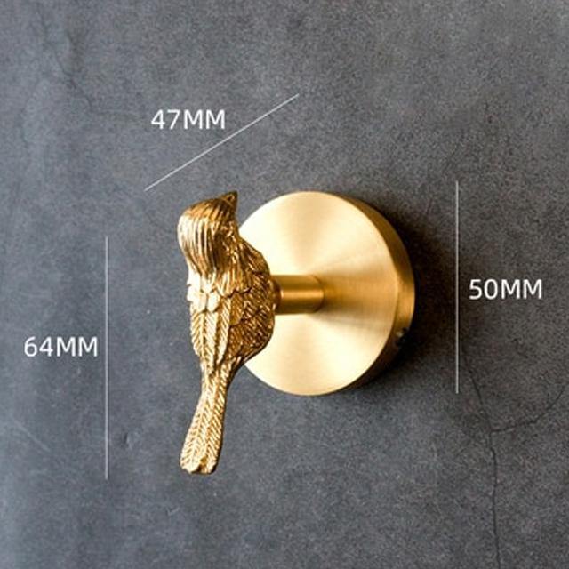 Chic animal wall hooks in gold, a unique home accessory for coats & decor.