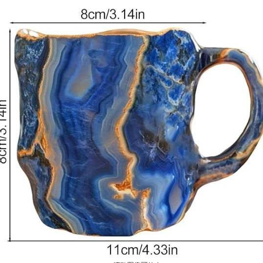 Sparkling crystal coffee mug with unique design, handcrafted for an elegant and luxurious tea experience.