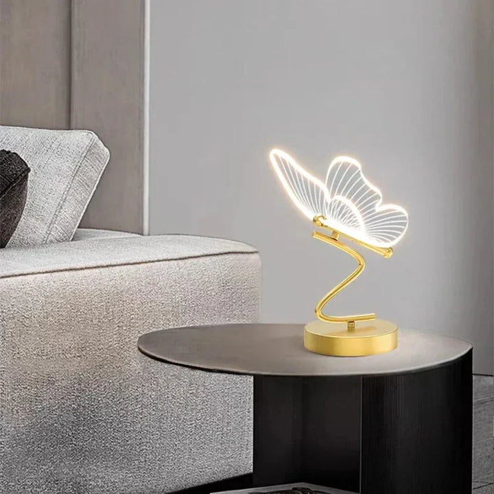 Modern butterfly LED table lamp, a charming home accent. Ideal decorative light for living room, bedroom or desk.