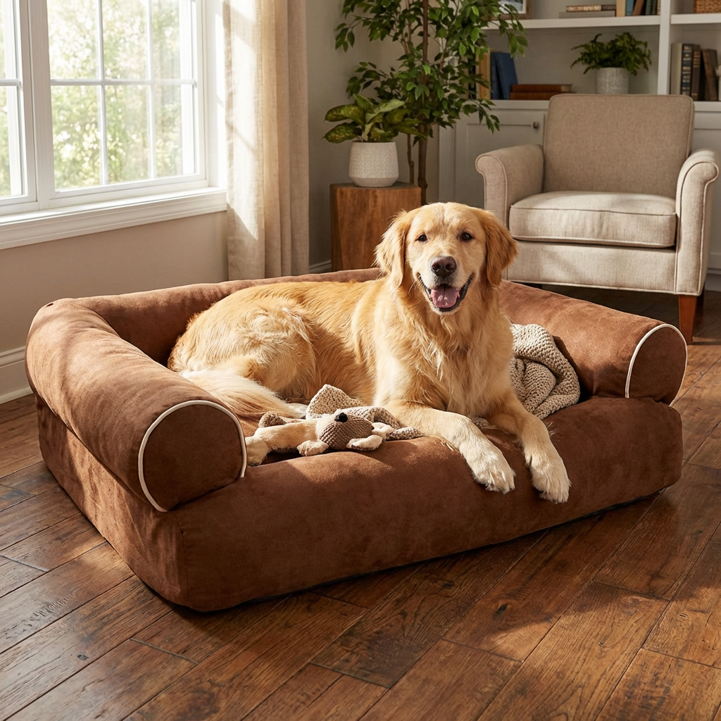 Elegant luxury dog sofa bed for ultimate pet comfort. Perfect furniture for small or large dogs.