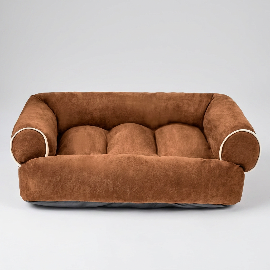 Luxury dog bed with elegant design, offering superior comfort as a pet couch for all dog sizes.