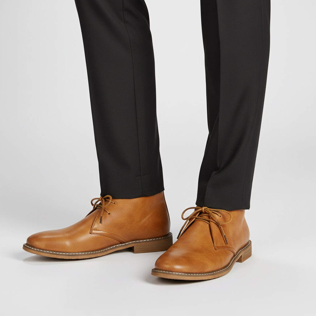 Classic black men's comfort shoes, versatile for office or events, vintage style Andreas footwear.