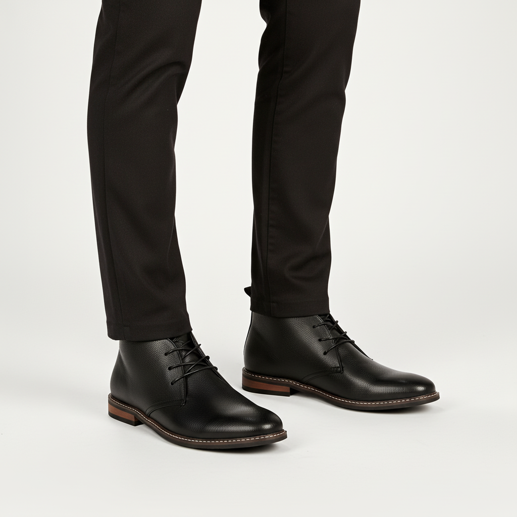 Stylish men's footwear, elegant brown dress shoes, Andreas brand, offering comfort & vintage appeal.