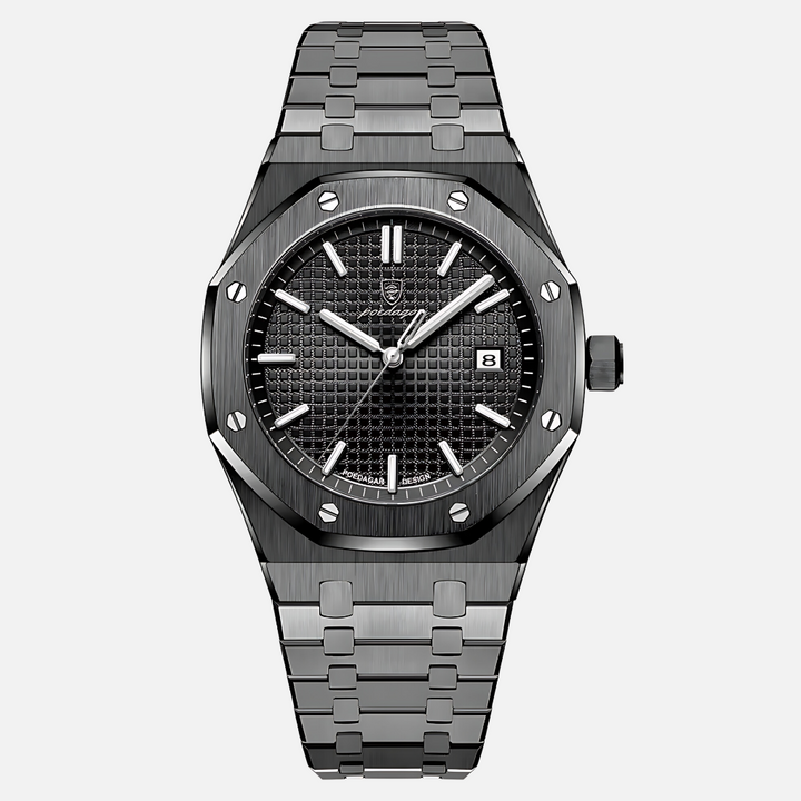 Classic men's quartz watch, a sophisticated gift for him. Features an elegant Roman numeral dial, durable timepiece.