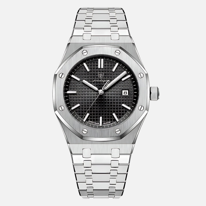 Sophisticated men's quartz watch with a striking Roman numeral dial. A classic, elegant dress timepiece for him.