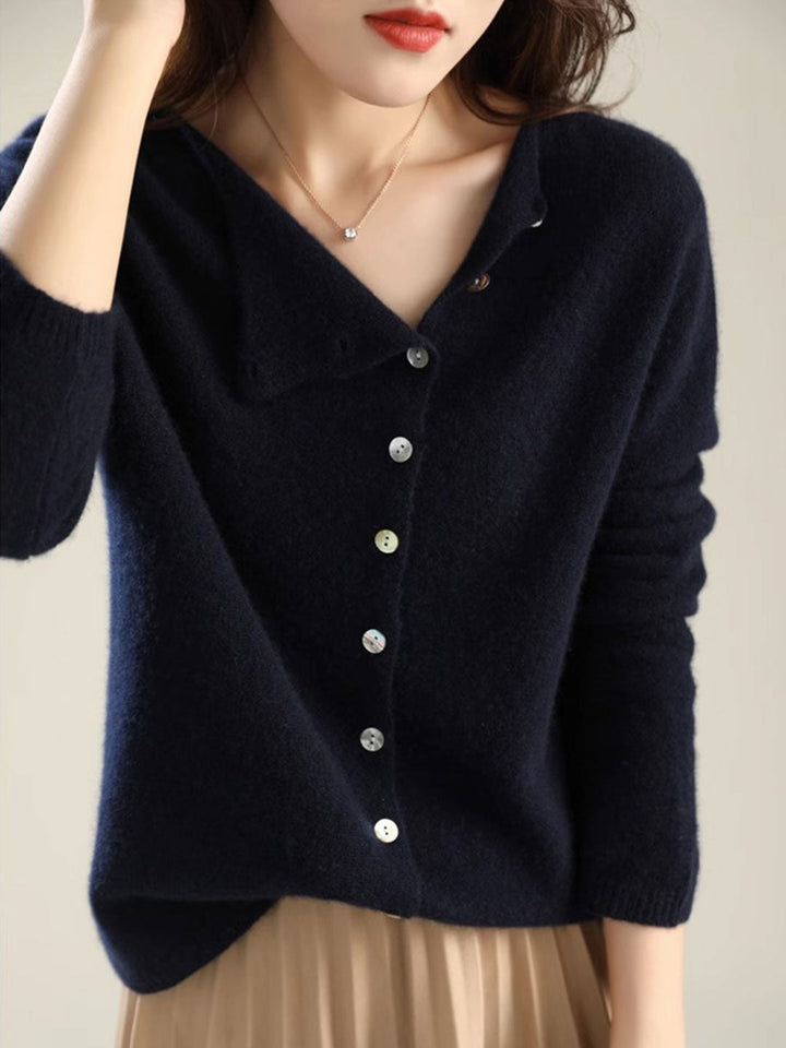 Everyday elegant open-front women's cardigan. Comfortable, cozy knit sweater for versatile layering.