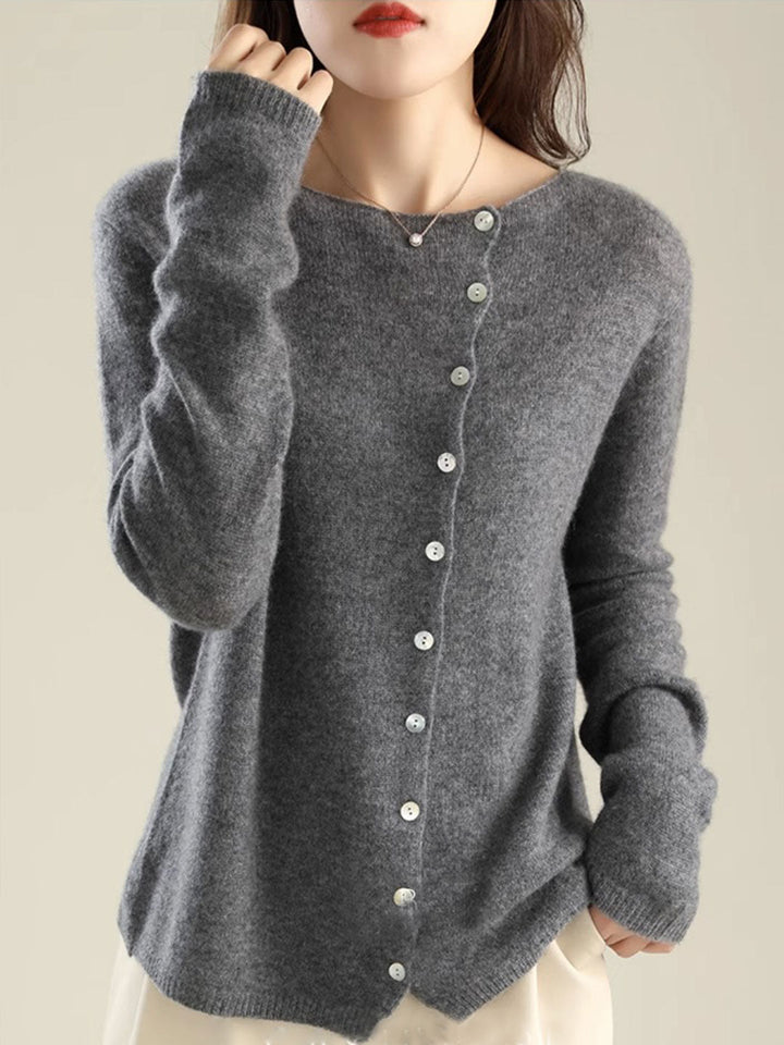 Versatile women's elegant cardigan with open front. Perfect cozy sweater for fall/winter layering.