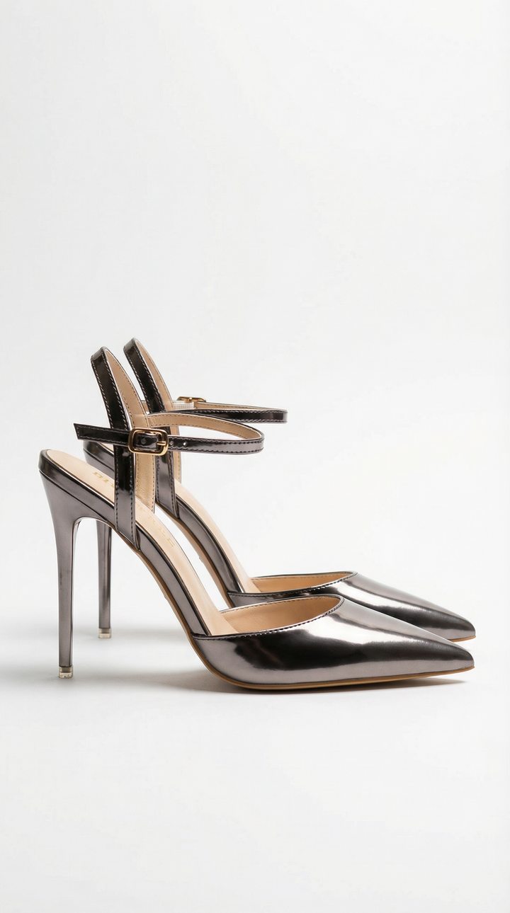 Sophisticated black pointed toe stiletto pumps for women, essential for formal occasions.