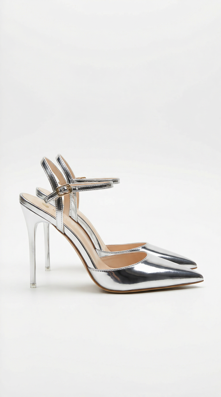 Women's high heel pumps featuring a sharp pointed toe & slender stiletto heel.