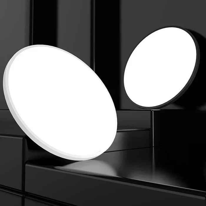 Round LED ceiling light, elegant and energy-efficient for versatile home use.