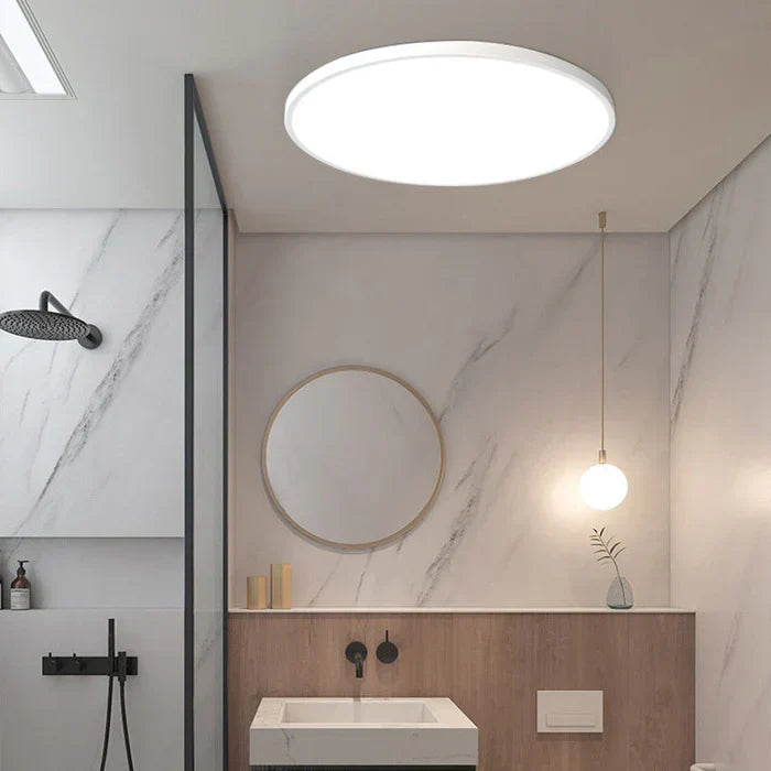 Stylish round LED ceiling lamp, ideal for dining room ambiance.