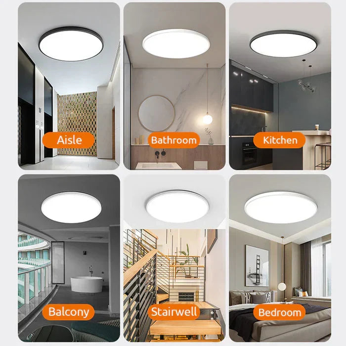 Contemporary OrbGlow LED fixture, energy-saving for modern bedrooms.
