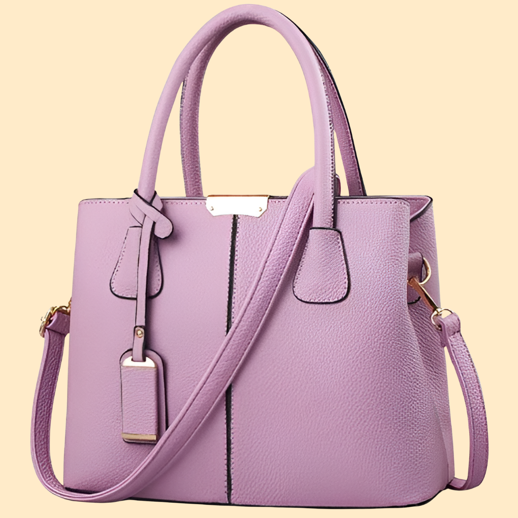 Elegant structured satchel handbag for women, versatile for everyday or work, featuring a sophisticated design.