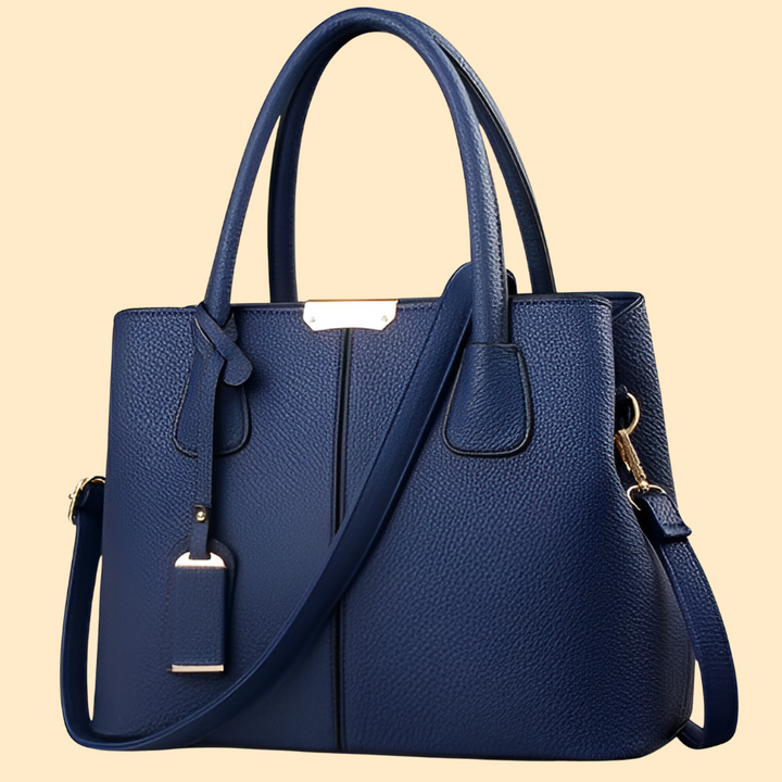 Ladies' elegant structured satchel handbag. Ideal work bag or everyday carry, with a versatile, sophisticated design.