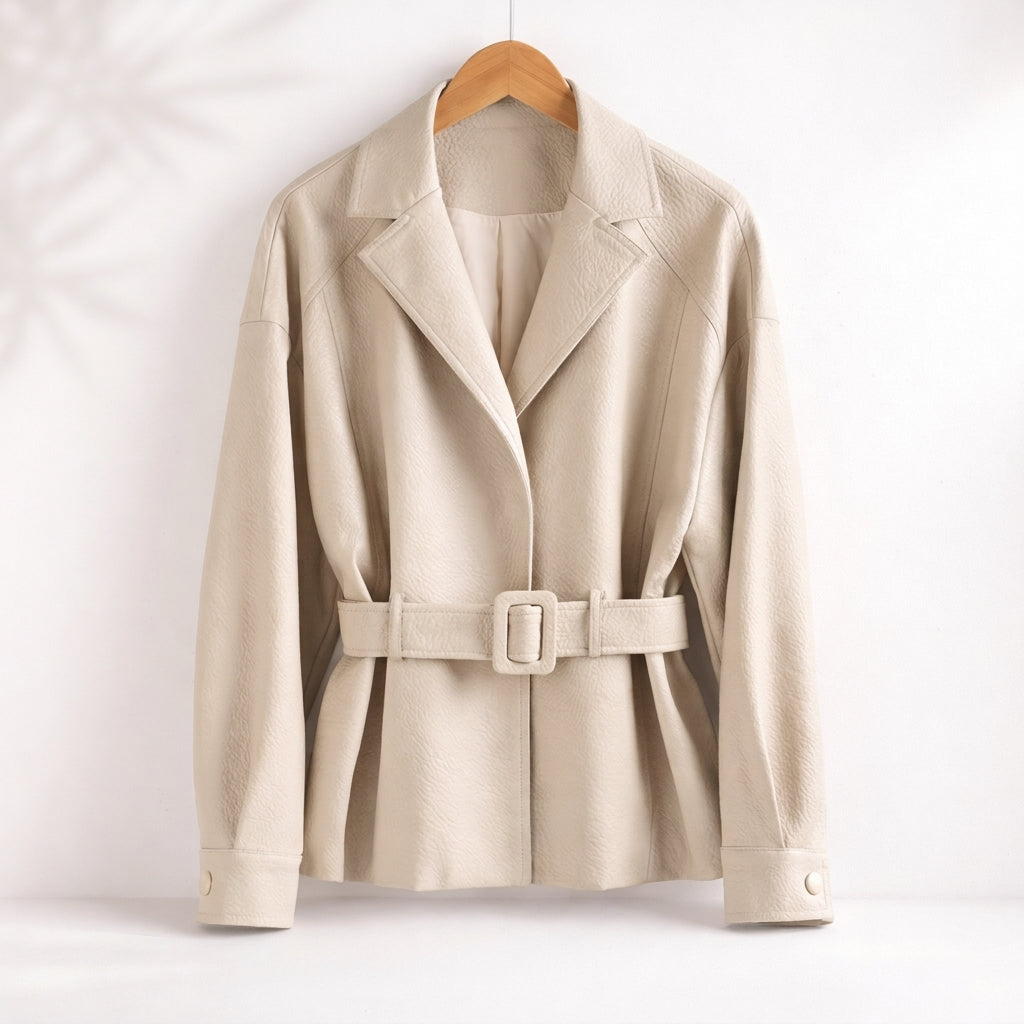 Chic women's elegant tailored jacket, perfect for versatile styling. A must-have for fall & winter fashion.