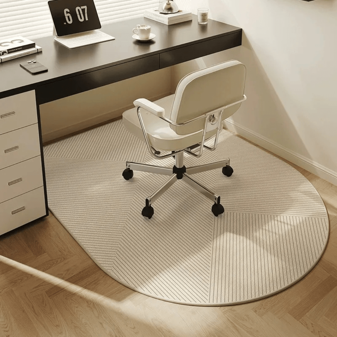 Durable office desk mat offering premium floor protection & smooth chair movement for your workspace.