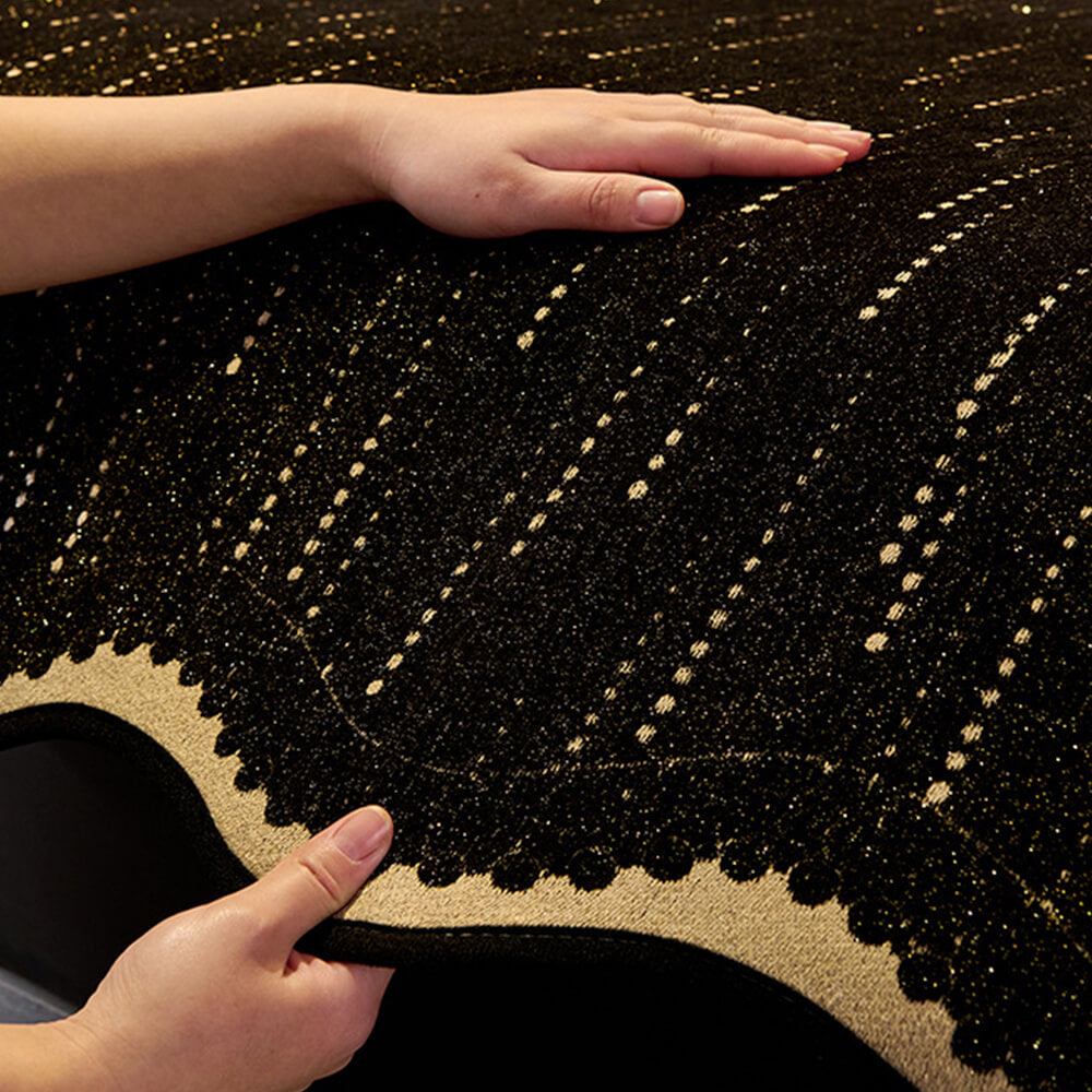 Neutral-toned wavy chenille sofa protector cover, adding elegance and protection to living room furniture.