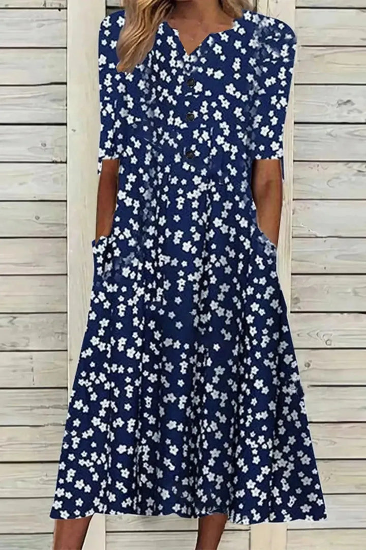 Elegant women's belted midi dress, flattering waist-defining style. Perfect for parties, formal & summer occasions.