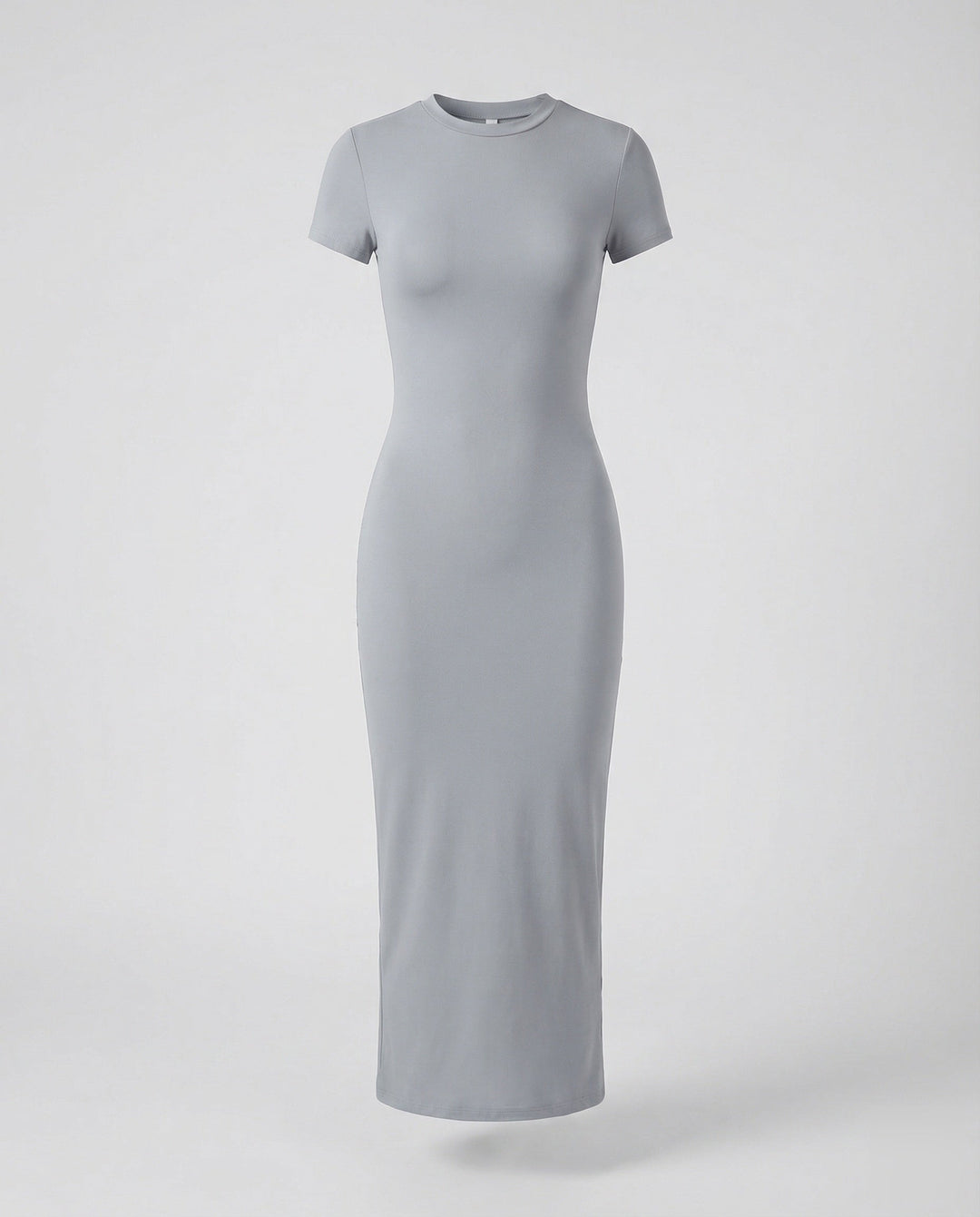 Soft, stretchy fabric detail of a women's fitted bodycon maxi dress, designed for comfort and elegant style.