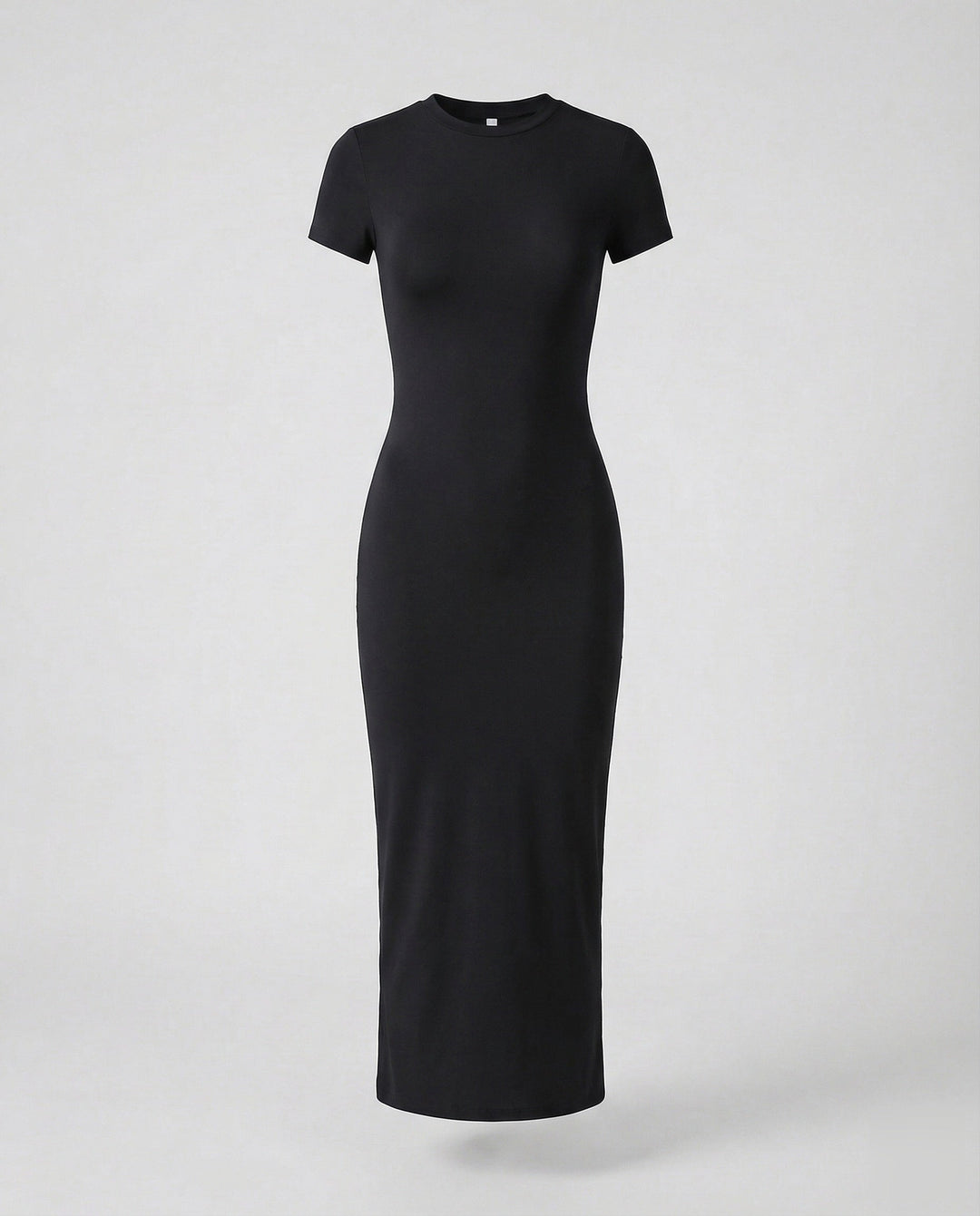 Women's versatile bodycon maxi dress flowing elegantly, showcasing its comfort and style for movement.