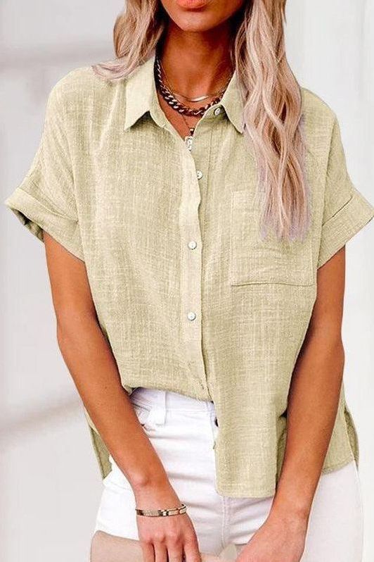 Sophisticated women's button shirt, a classic elegant top for professional office wear & versatile styling.