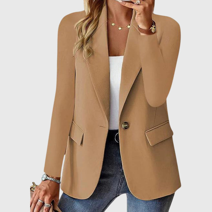Comfortable & professional women's classic blazer. Single-breasted, notch lapel design for an elegant, versatile look.