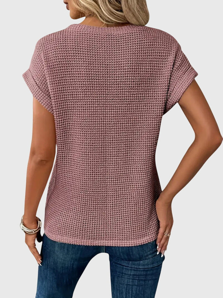 Classic women's crew neck blouse, a chic and elegant choice for work, casual outings, or special events.