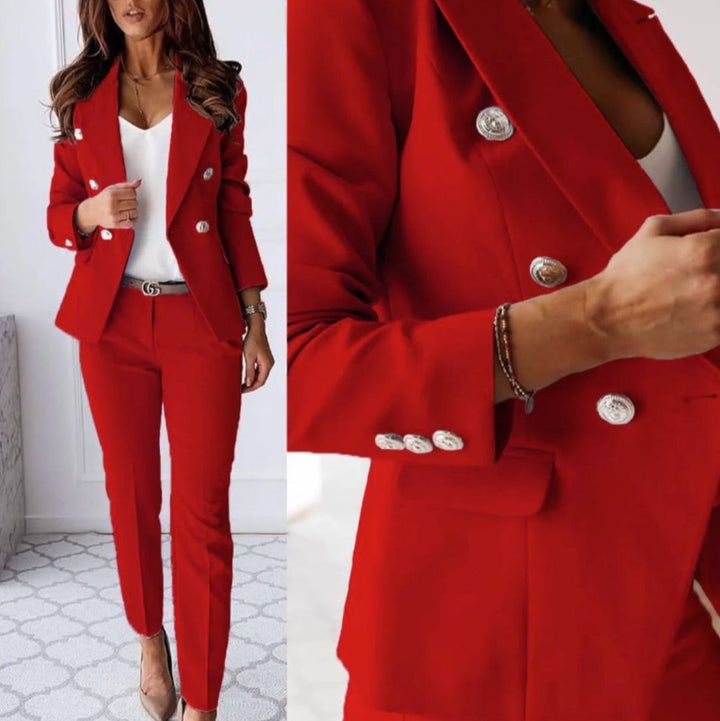 Stylish tailored pants for women's suit set. Sophisticated office wear & formal event fashion.