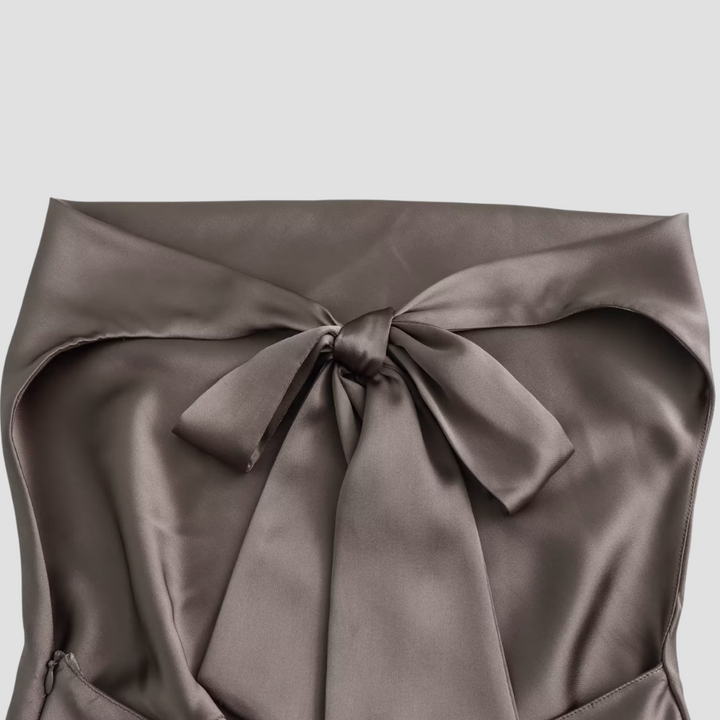 Dressy women's elegant halter neck tank top with beautiful draping, great for going out & special events.