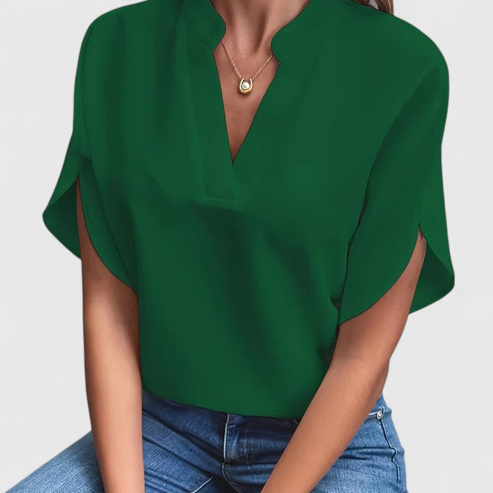 Stylish women's blouse, a versatile elegant top for everyday wear. Chic for spring, summer, office & casual.