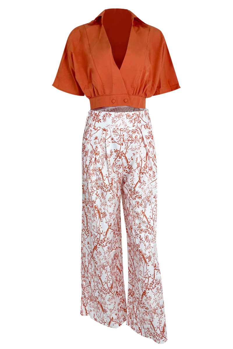 Women's elegant floral two-piece set featuring a crop top and high-waisted maxi skirt for spring/summer outfits.