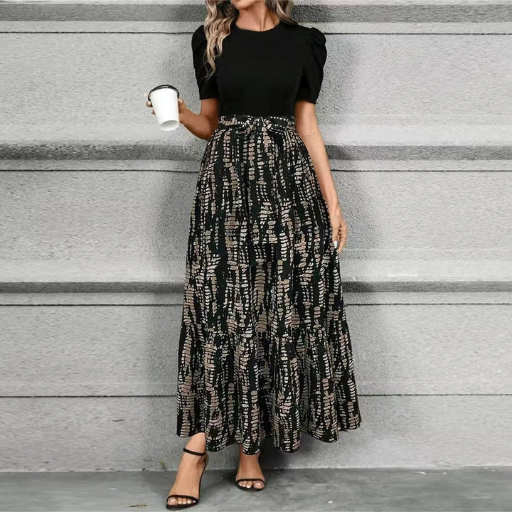 Stylish women's long maxi dress with a relaxed, flowy fit, showcasing elegant women's fashion for summer.