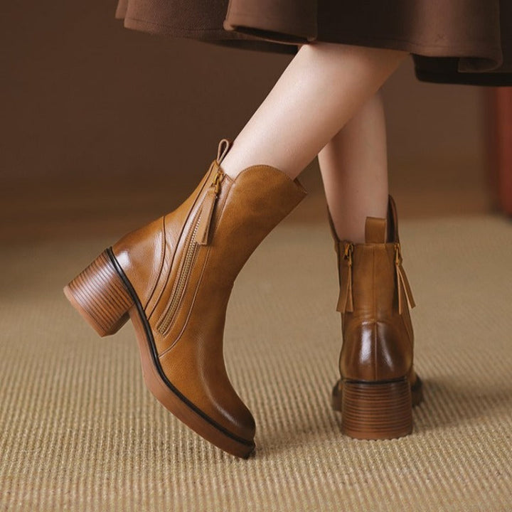 Sophisticated women's high heel ankle boots, ideal for formal events or chic outfits.