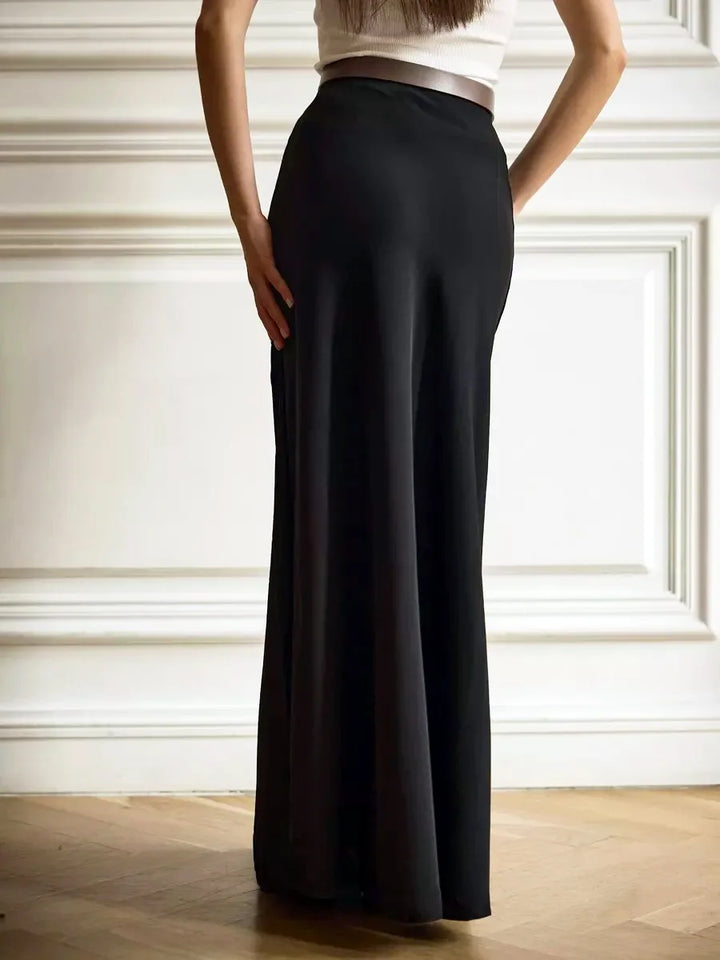 Formal high-waist fishtail maxi skirt, women's elegant choice for galas and events.
