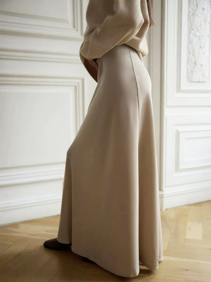 Elegant high-waist fishtail maxi skirt, women's formal evening wear for any gala.