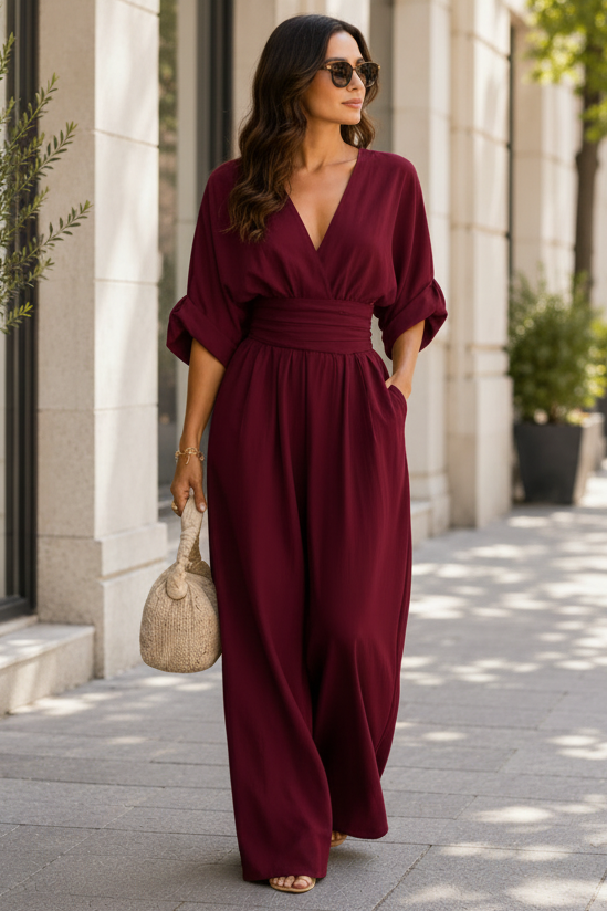 Elegant women's jumpsuit, perfect for timeless style & effortless chic. Versatile one-piece for any occasion.