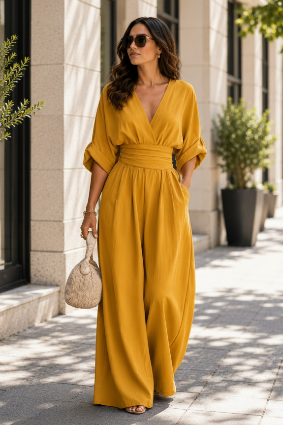Chic women's one-piece jumpsuit. Timeless fashion piece for a flattering fit, great for various occasions.