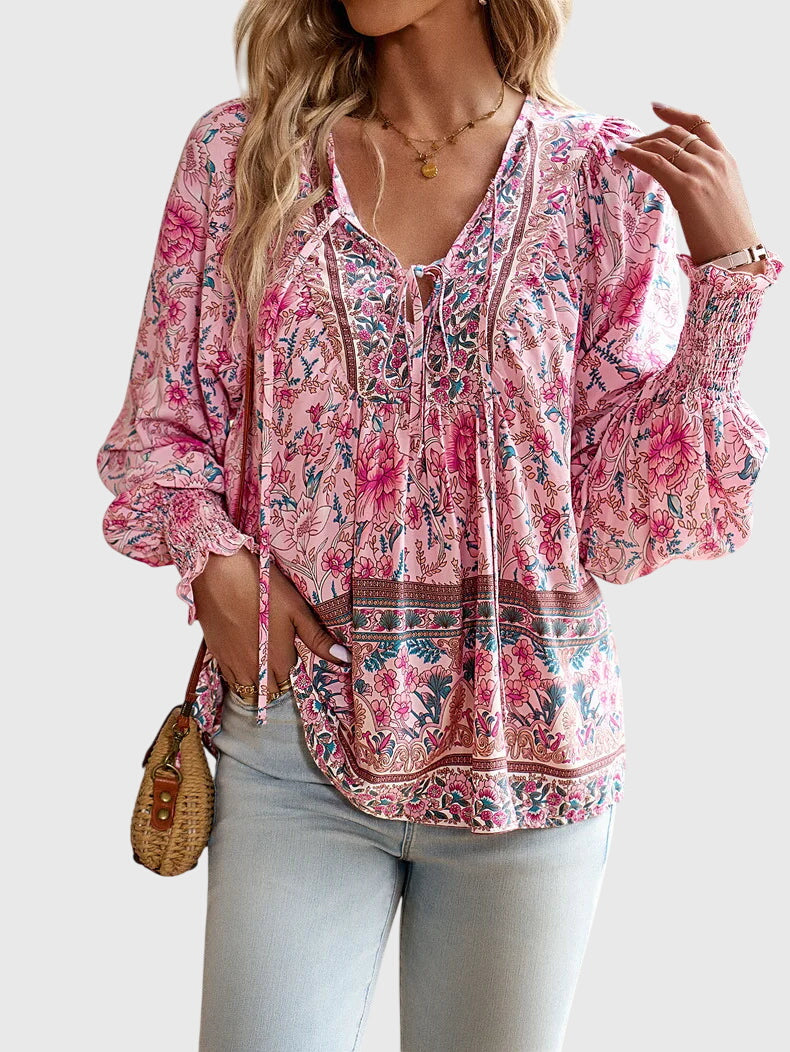 Elegant women's long sleeve pullover sweater in a vibrant color, perfect for chic autumn fashion.