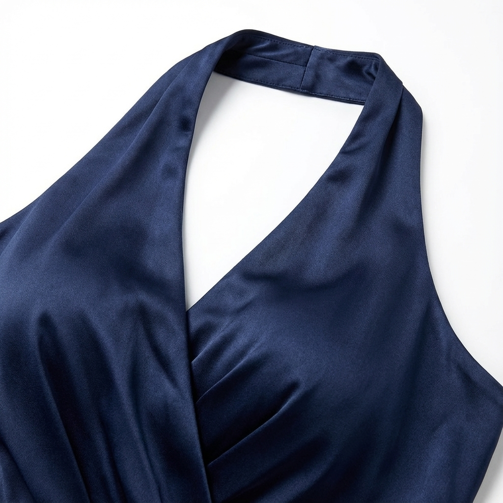 Sophisticated women's long dress; a tie-waist maxi gown for wedding guests, formal parties, and evening events.
