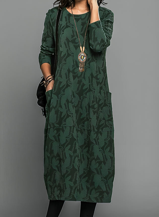 Elegant women's midi wedding guest dress, flattering fit for special occasions. Perfect formal evening wear.