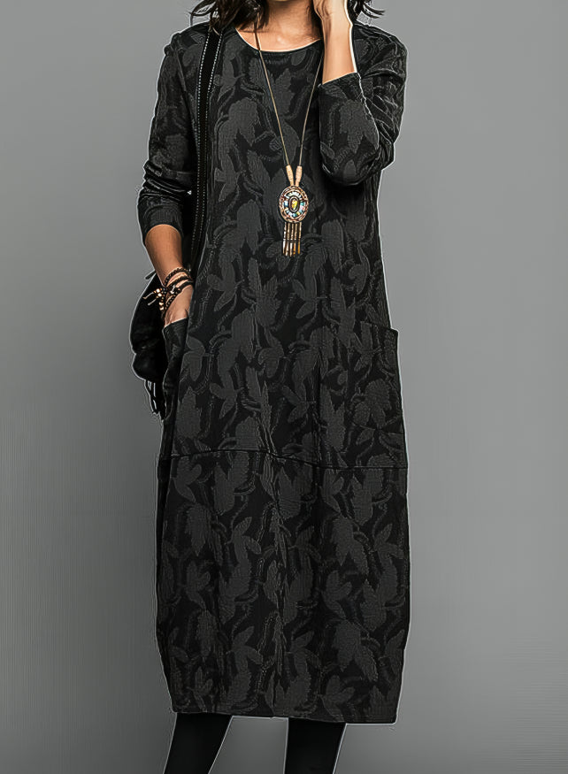 Stylish women's midi dress, an elegant choice for wedding guests, formal events & cocktail parties. Flattering.