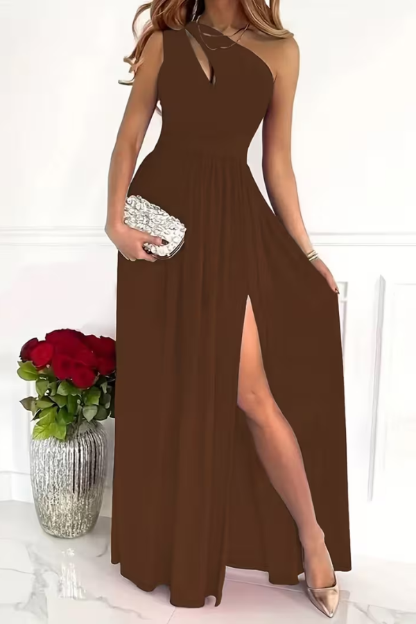 Stunning women's one shoulder maxi dress, ideal for any special occasion or party.