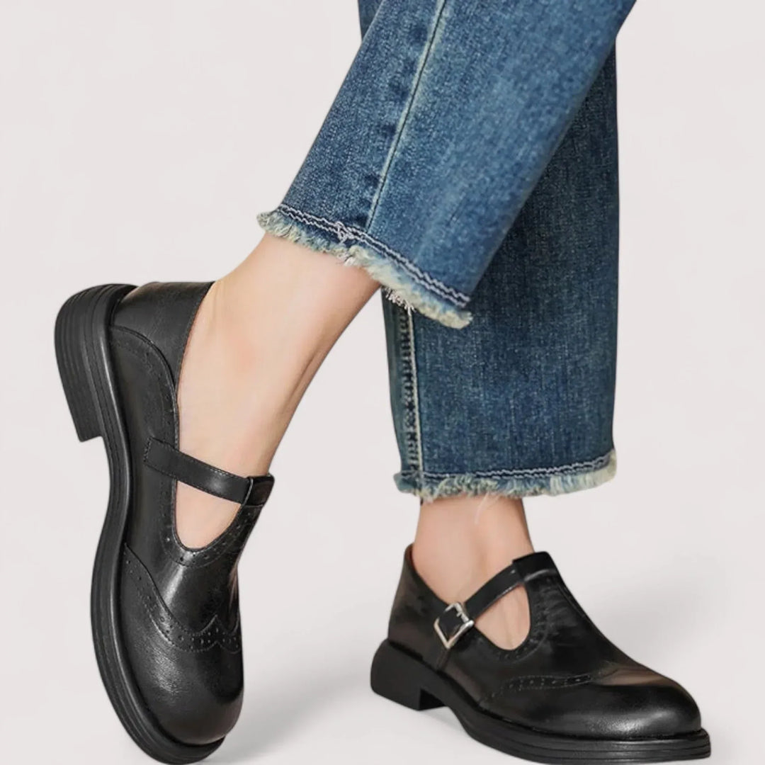 Casual women's Mary Jane strap shoes, expertly designed for orthopedic comfort and everyday walking.
