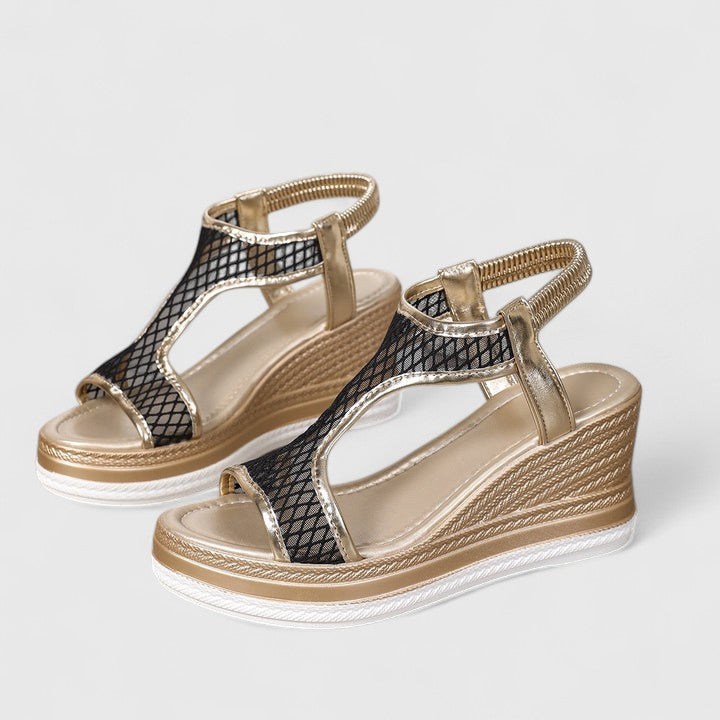 Chic orthopedic comfort sandals for women, offering foot support & posture correction for active days.